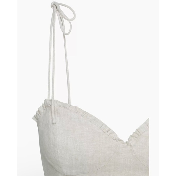 Aritzia Wilfred linen mini dress in light baby blue - Picture 7 of 7